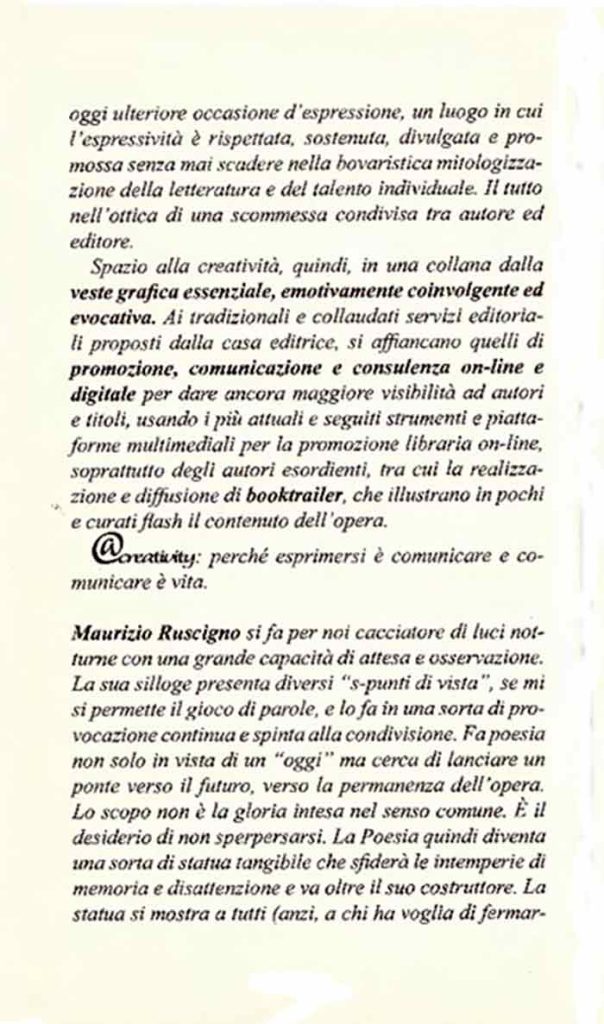 Quel tacito andare dell'orma prefazione
